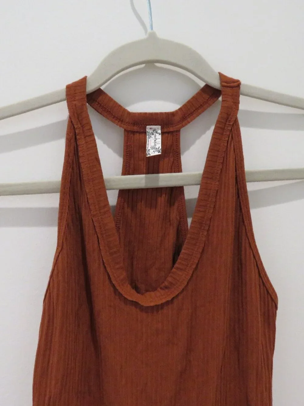 INTIMATELY FREE PEOPLE Speed Dial Bodysuit Bronze Brown Ribbed Small Minimalist - Picture 4 of 12